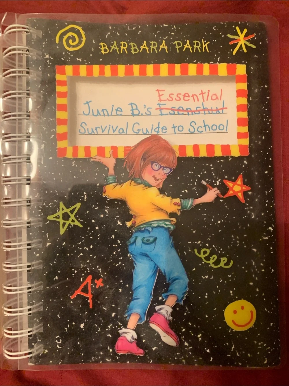 Junie B. Spiral Notebook - Black with Multicolor Artwork